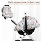 Caruili Car Seat Cover Baby Girl Boy, Warm Winter Carseat Cover For Baby, Kick-Proof Infant Car Seat Cover With Peep Window, Win