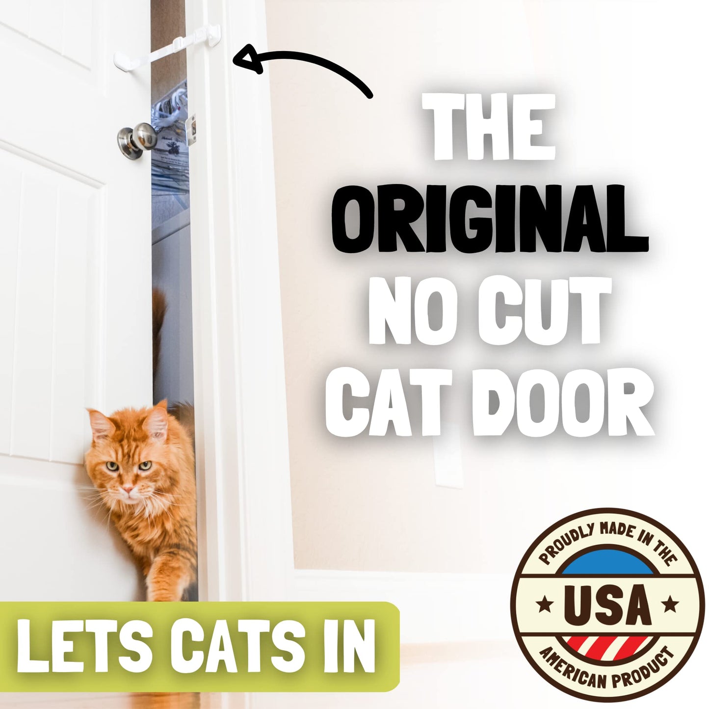 Door Buddy Child Proof Door Lock & Cat Door Stopper. Adjustable Door Strap Latch To Baby Proof Door & Keep Toddler Out Of Cat Fo