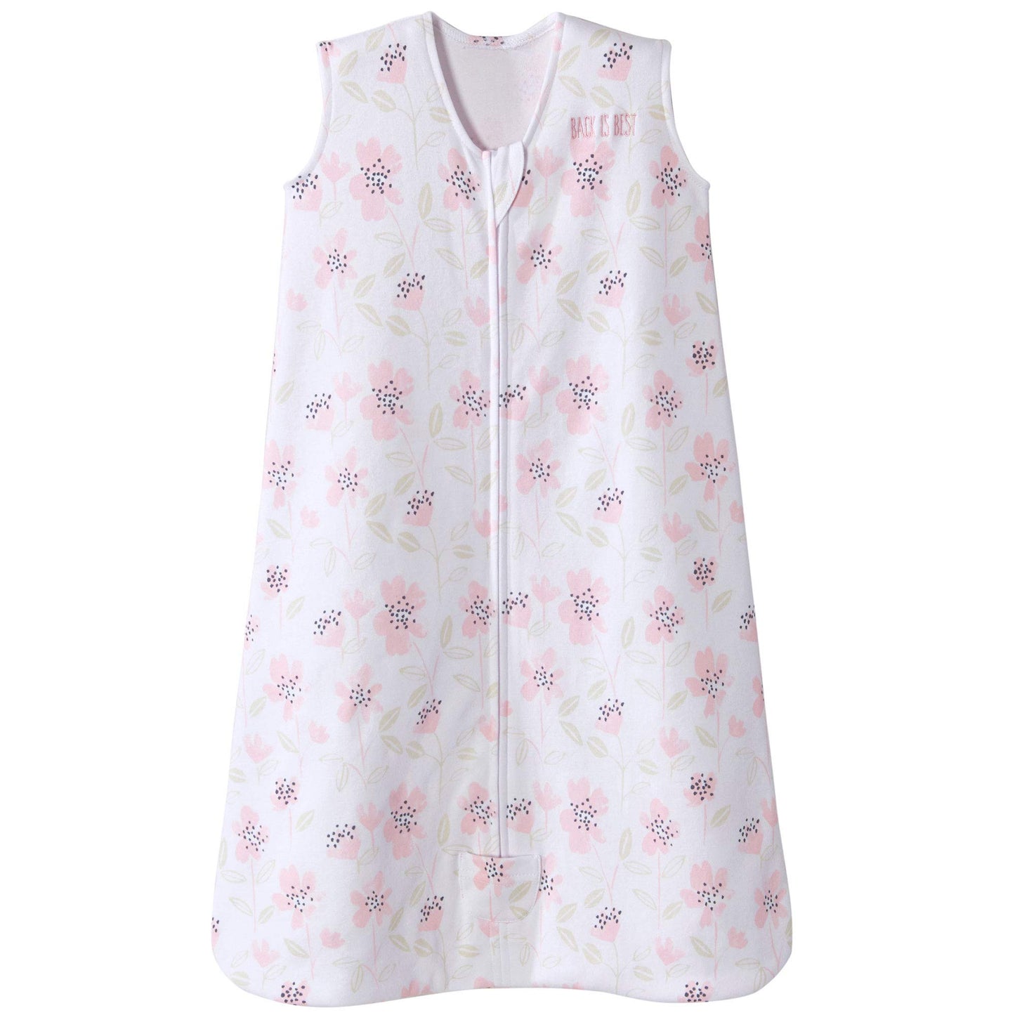 HALO SleepSack, 100% Cotton Wearable Blanket, Swaddle Transition Sleeping Bag, TOG 0.5, Wildflower Blush, Small, 0-6 Months