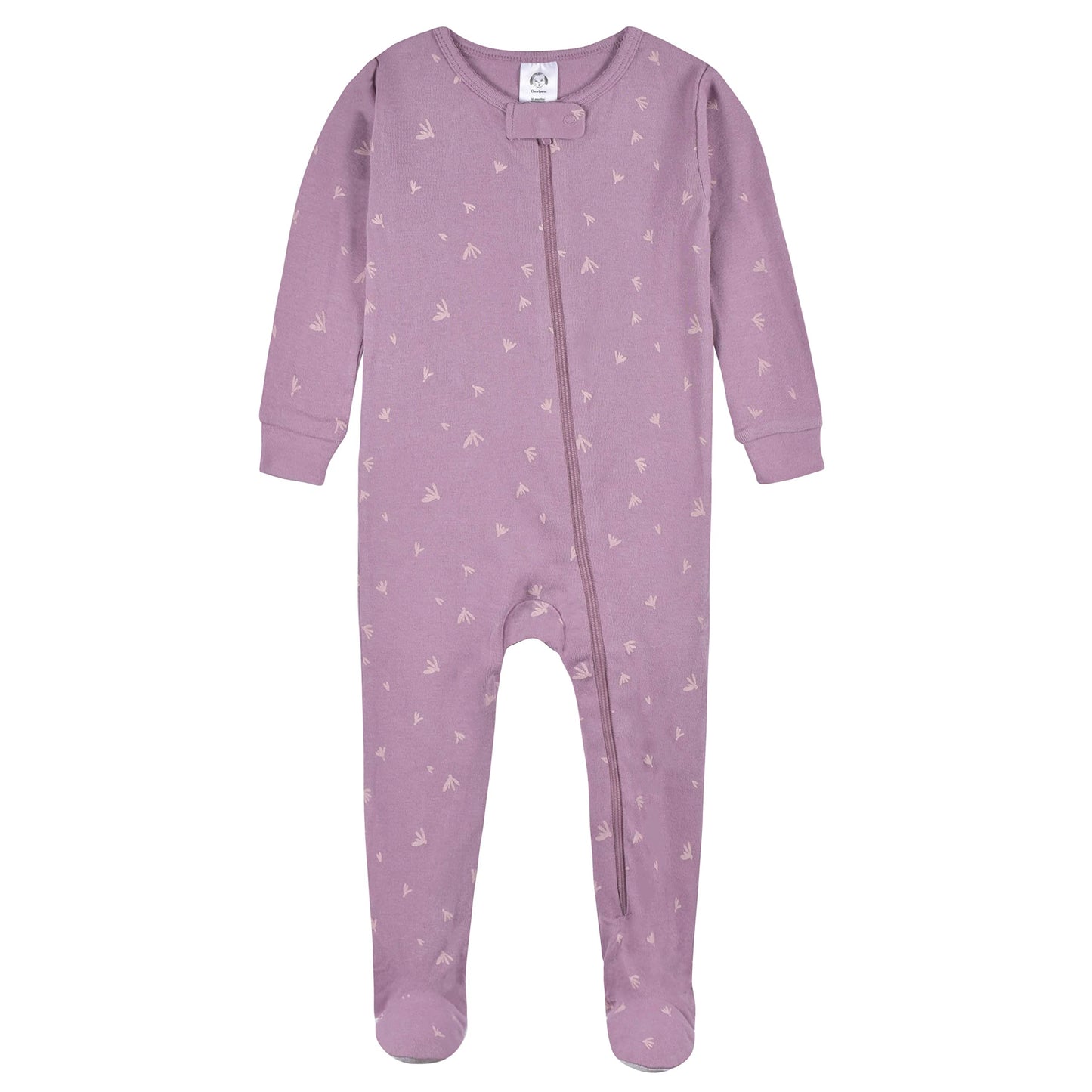 Gerber Baby Girl'S 2-Pack Footed Pajamas, Woodland Floral Purple, 0-3 Months