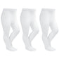 Stelle Toddler Girls Tights Baby Seamless Knit Thick Cotton Leggings Pantyhose(Infants/Kids/Childern)(3-Pack-White,3Xs)