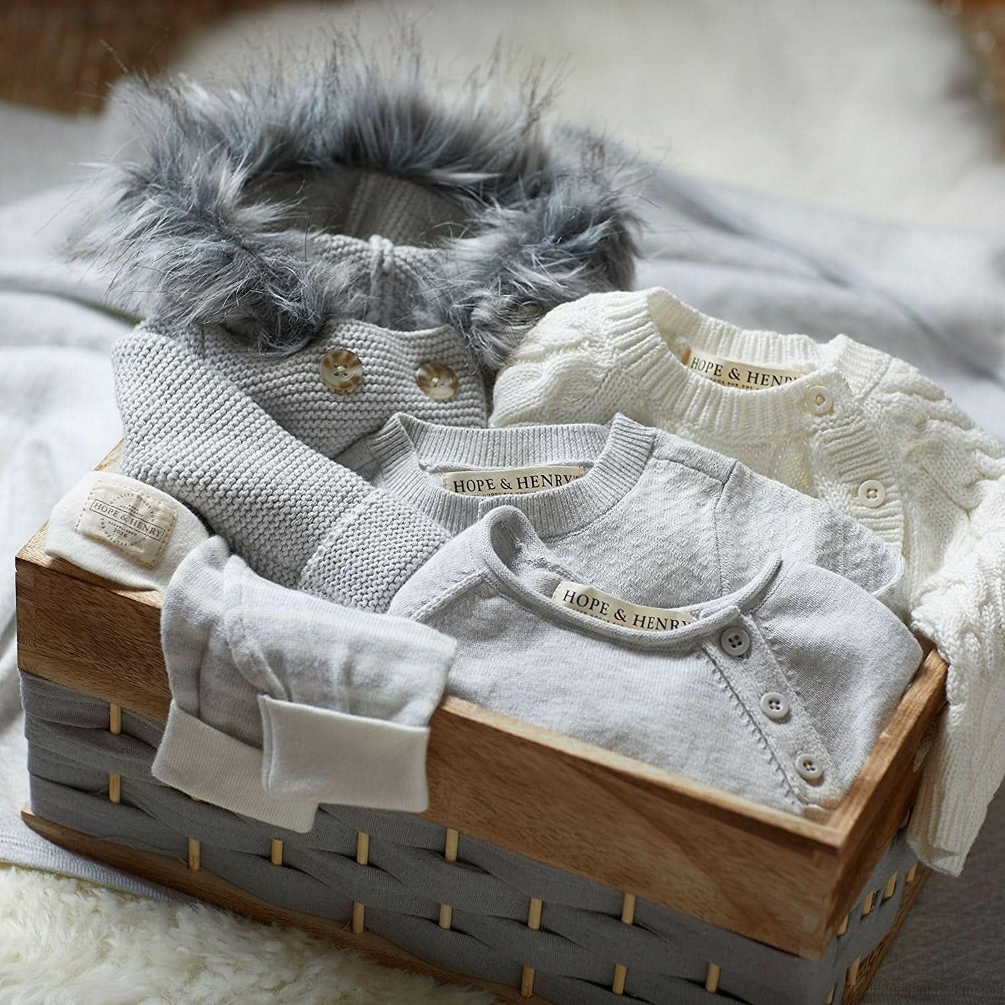Hope & Henry Baby Jacquard Sweater Romper