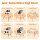 Xhakchik 6-In-1 Convertible High Chair For Babies & Toddlers, Baby Feeding Chair With Adjustable Legs & Double Dishwasher Safe T