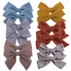 12 PCS Linen Bow Hair Clips for Baby Girls Hair Bows Alligator Clips Accessories Infants Toddler Kids Hairgrips (Assorted D)