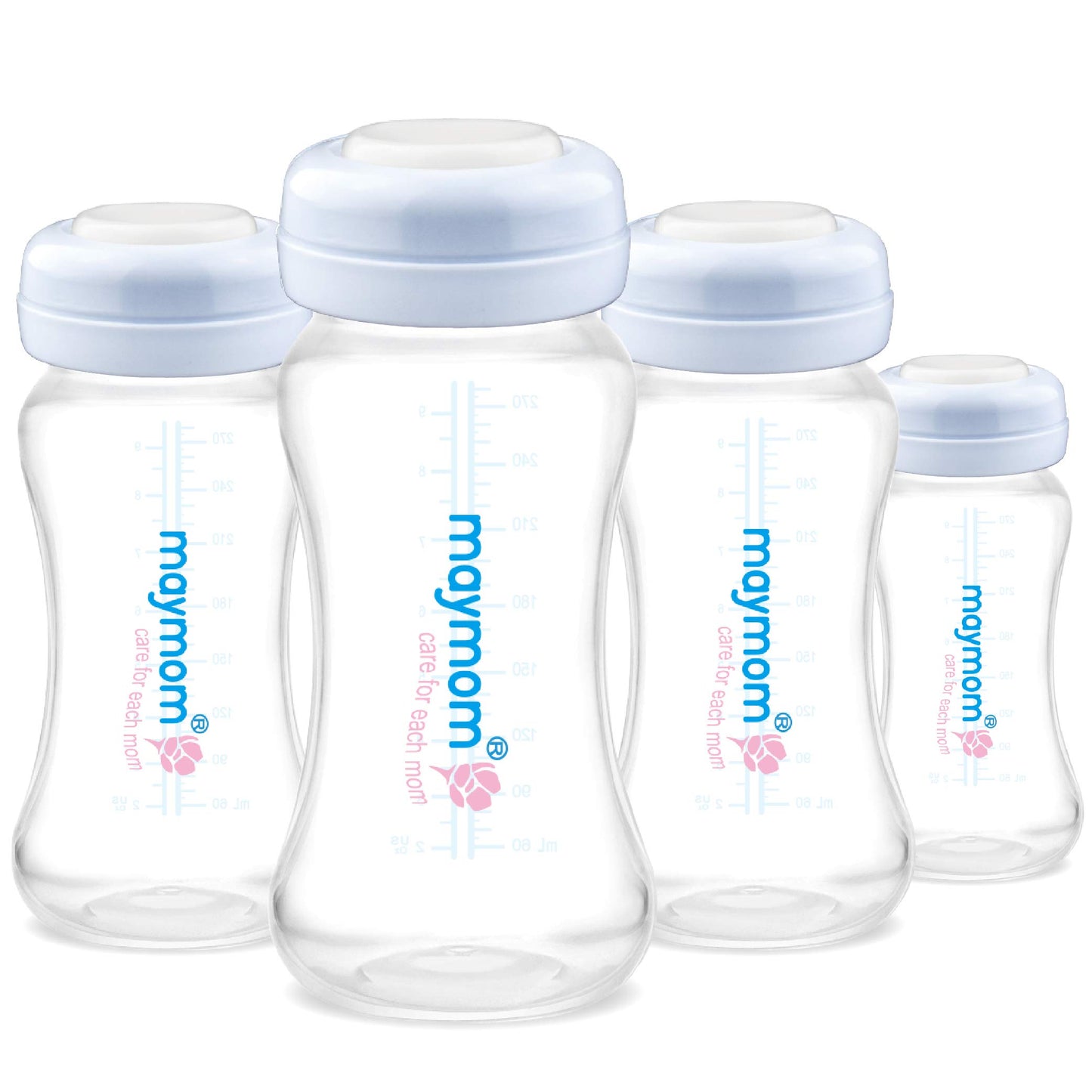 Maymom Wide Neck Breastmilk Collection and Storage Bottle 9oz; Remarkable SureSeal Disc. Compatible with Spectra S2, Spectra S1 