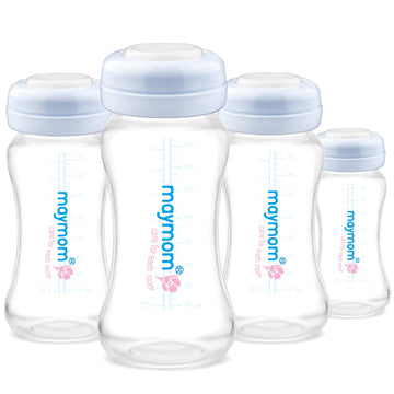 Maymom Wide Neck Breastmilk Collection and Storage Bottle 9oz; Remarkable SureSeal Disc. Compatible with Spectra S2, Spectra S1 