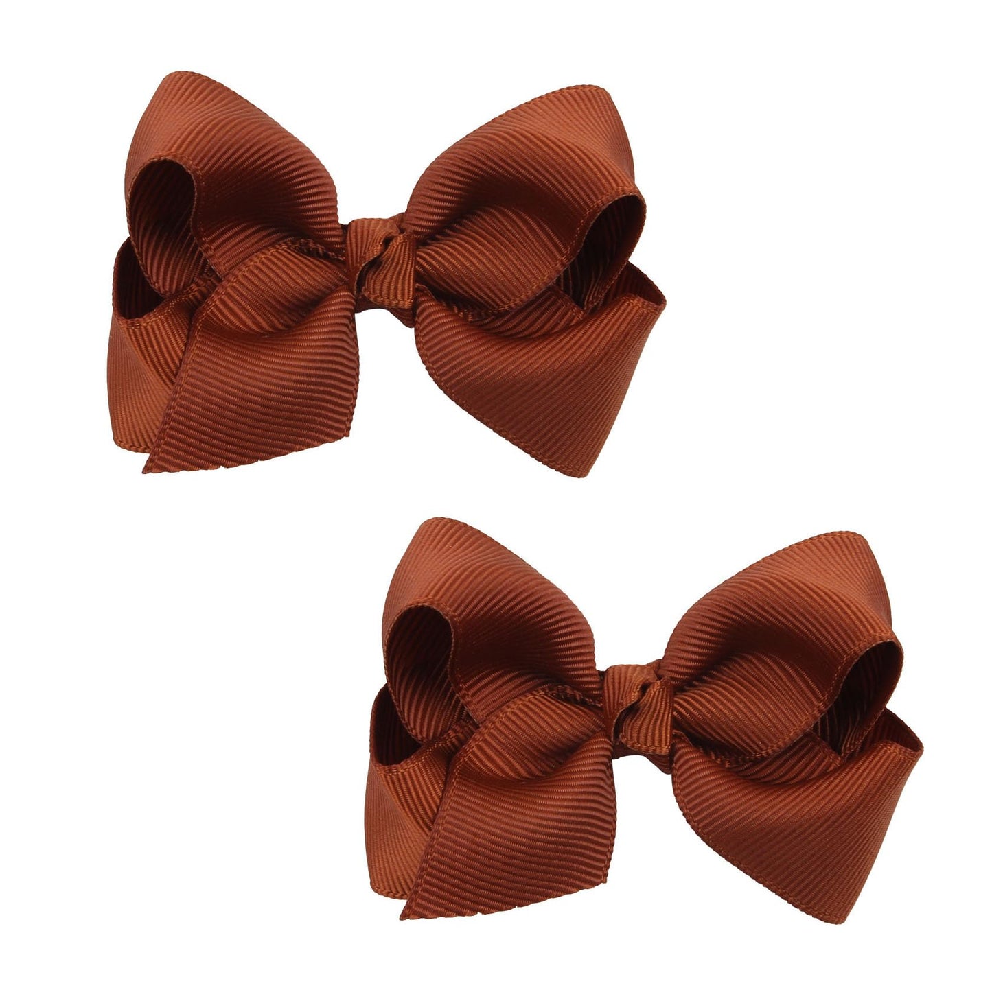 Koolgil Baby Girl's 2Pcs Cute 3 Inch Pure Color Bow-knot Hair Clip for Photography Travel Daily Life (Brown)