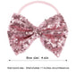 Song Qing Baby Infant Girls Hair Band Sequined Bow Headband Turban Knot Hair Headwear (Sequins Pink)