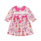 Toddler Baby Girl Fall Outfits Silly Goose Smocked Dress Long Sleeve Birthday Girl Dress Cute Smash Cake Clothes (Birthday Girl 
