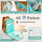 Mominside Diaper Bag Backpack With 6 Insulated Pockets, Leather Baby Bag For Mom Dad, Baby Registry, 18 Pockets, Changing Pad, S