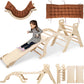 Neocozy Pikler Triangle Set With Cushion, Arch And Slide, Toddler Climbing Toys Indoor Playground, Montessori Climbing Set, Indo
