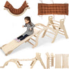 Neocozy Pikler Triangle Set With Cushion, Arch And Slide, Toddler Climbing Toys Indoor Playground, Montessori Climbing Set, Indo