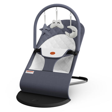 Portable Baby Bouncer Seat For Infants, 0-18 Months, 3 Modes Of Use With Rocker & Stationary Options, Ergonomic Infant Chair Wit