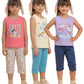 Mi Kidz Pure Cotton Top & Capri Set For Girls Kids