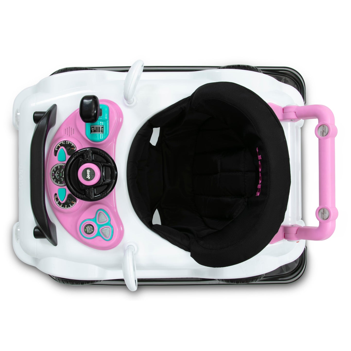 Jeep Classic Wrangler 3-in-1 Grow with Me Activity Walker - Features Music, Lights, Removable Play Tray, Push Walker Mode, Conve