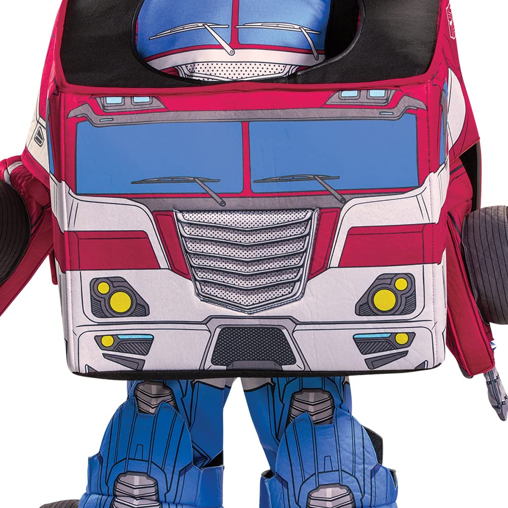 Disguise Optimus Prime Costume, Official Converting Transformer Costumes For Boys, Convertible Character Suit, Kids Size Small (