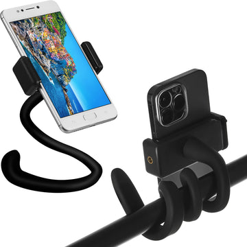 Amylove 2 Pcs Stroller Phone Holder Portable Cell Phone Holder Stand Universal Stroller Accessories For Parent Baby Toddler Cell