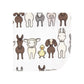 Hudson Baby Unisex Baby Flannel Cotton Washcloths 10-Pack, Farm Friends Grey, One Size
