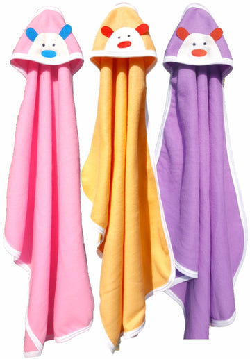 BRANDONN Newborn Original 3PCS.. Big Size (36 X 27) Cute Baby Blankets for Babies (Purple, Peach, Pink; Pack of 3)