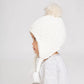 Langzhen Infant Pom Pom Beanie Kid Winter Hats Toddler Cap Knit Warm Beanies Caps For Baby Boys Girls(White,6-12 Months)
