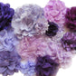 Yycraft 15Pcs Purple/Lavender Chiffon Lace Hair Flower For Girls Headband Baby Flowers Bows,Crafts,Party Decoration(2'-4.5')