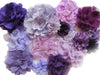 Yycraft 15Pcs Purple/Lavender Chiffon Lace Hair Flower For Girls Headband Baby Flowers Bows,Crafts,Party Decoration(2'-4.5')
