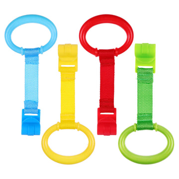 Toyandona 4Pcs Baby Toddler Walking Assistant Pull Up Ring Safety Stand Up Rings For Toddler