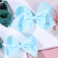 Sky Blue Bows For Girls,6Pcs Hand-Made Grosgrain Ribbon Hair Bows Alligator Clips Hair Accessories For Little Teen Toddler Girls