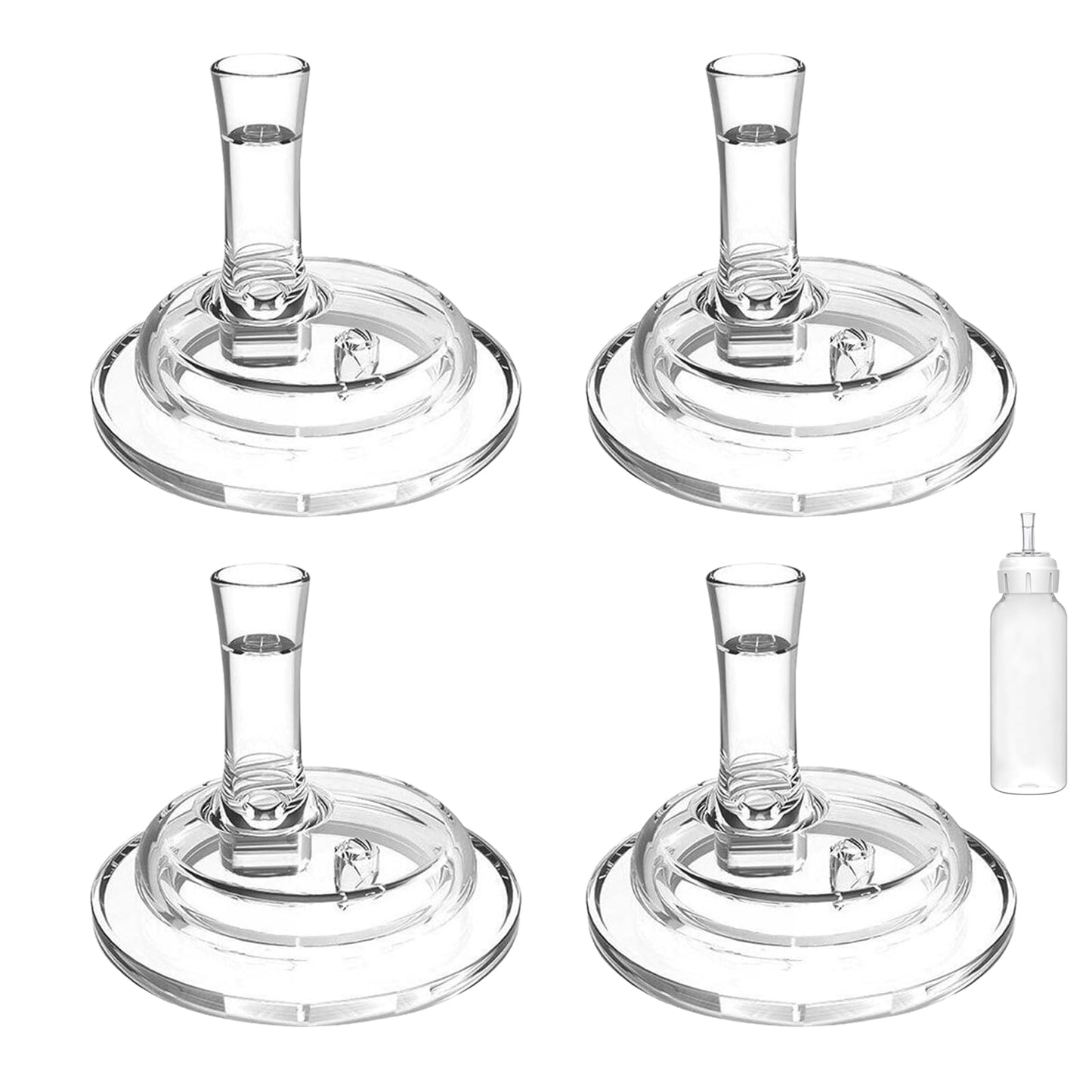 Straw Sippy Nipples for Dr Browns Narrow Neck Baby Bottles, Transition Cup Replacement Food Grade Silicone Soft Nipple 6m+, Pack