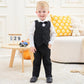 Toddler Boy Clothes Suit Gentleman Wedding Outfits, Formal Dress Shirt+Bowtie+Vest+Pants, Us 18-24 Months = Tag 90