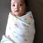 DULAAR Organic Muslin Swaddle (Scuba Life)