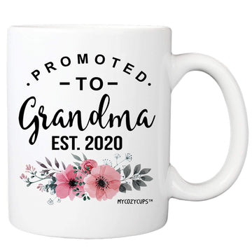Promoted To Grandma 2020 Coffee Mug - 11Oz Cup New Mommy To Be Gift Mug For Parents, Mothers, Inlaws, Stepmom, Grandmothers - Pr