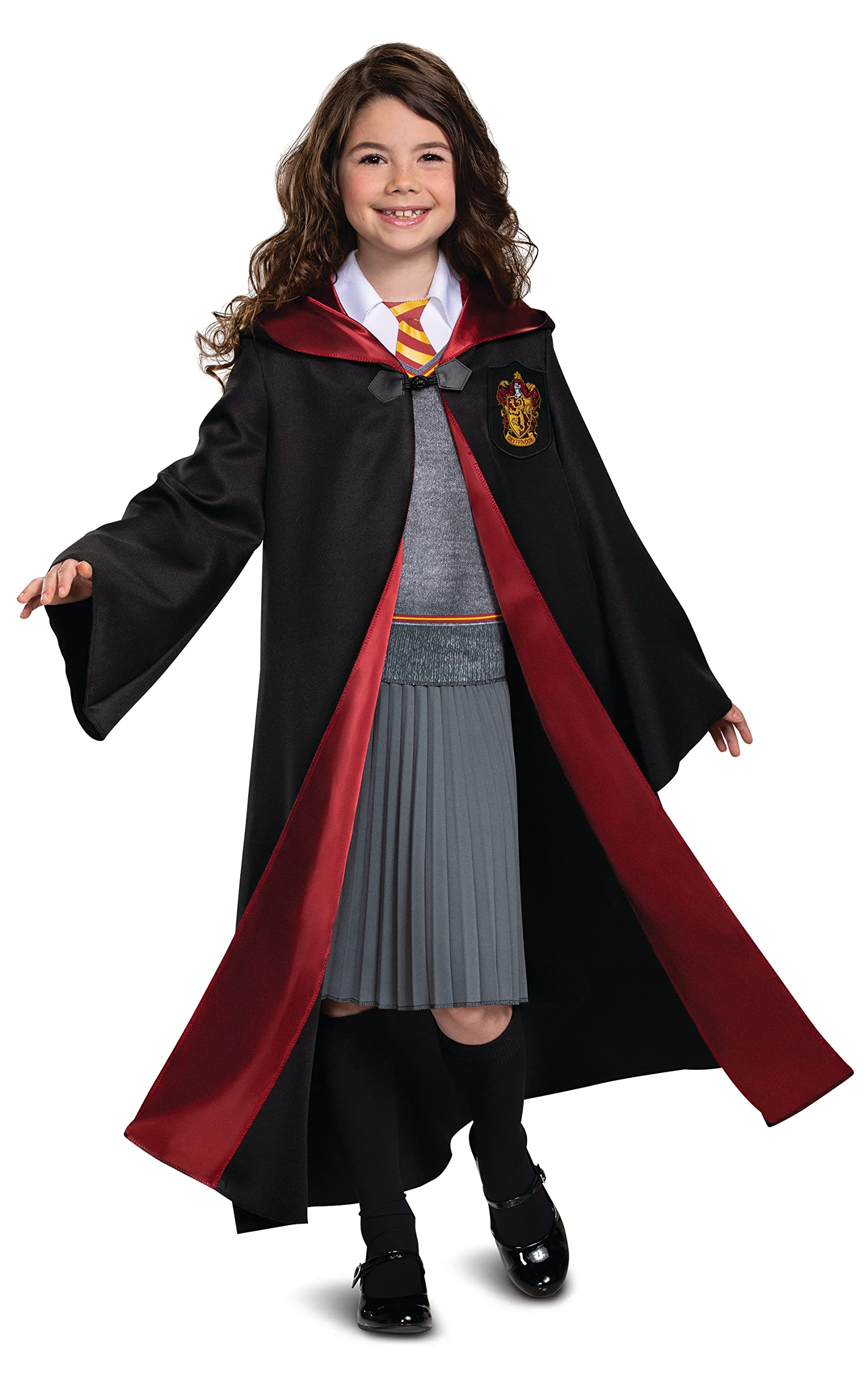 Hermione Granger Girls Costume, Deluxe Official Harry Potter Wizarding World Costume, Kids Size (14-16)