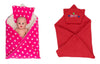 CTMKIDS Baby Wrap with Cushion Cap for Kids 74x84 cm  Pink & Baby Wrap with Cap for Kids 74x74 cm  Red