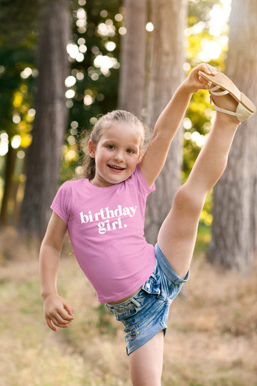 Birthday Girl Shirt Outfit Year Old Kids For Toddler 1St 2Nd 3Rd 4Th 5Th 6Th 7Th (Pink, 3 Years)