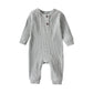 Baby Boy Girl 2 Pack Solid Romper Short/Long Sleeve One Piece Jumpsuits Clothes Sets (Dark Grey & Light Grey, 0-3 Months)