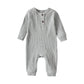Baby Boy Girl 2 Pack Solid Romper Short/Long Sleeve One Piece Jumpsuits Clothes Sets (Dark Grey & Light Grey, 3-6 Months)