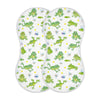 YYZZH Cartoon Frog Lily Lotus Leaf Muslin Burp Cloths for Baby 2 Pack 100% Cotton Baby Washcloths Bibs for Boy Girl