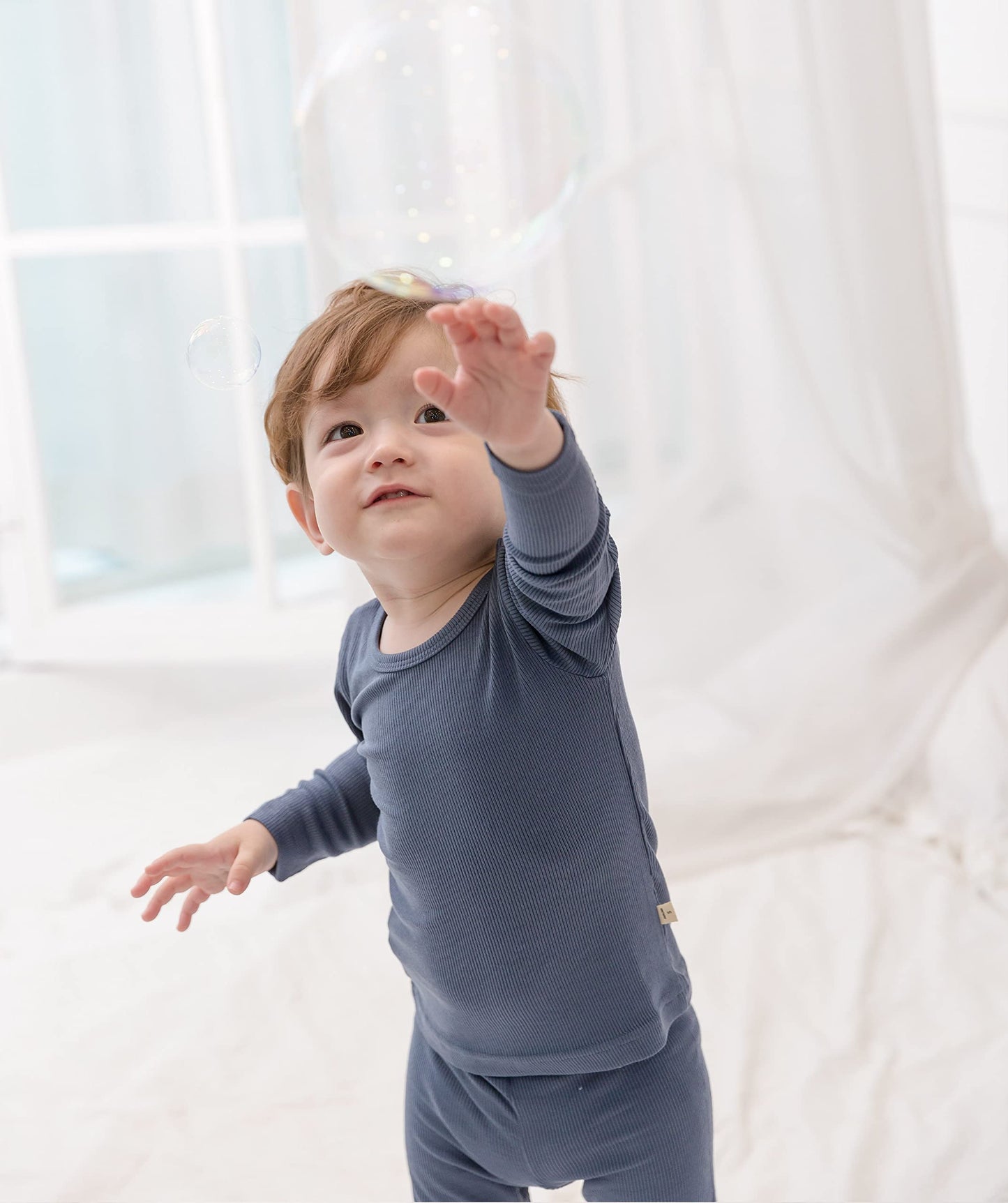 Avauma Baby Boys Girls Pajama Set Kids Toddler Snug Fit Ribbed Sleepwear Pjs For Daily Life Style (Xl/Blue(L))