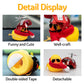 wonuu Rubber Duck Car Decorations Cute Yellow Duck Car Dashboard Ornaments with Propeller (Y-Snow Flake)