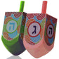 Izzy 'N' Dizzy Hanukkah Dreidels - Extra Large Multi Colored Wooden Dreidel - 2 Pack