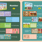 MIKNEKE 4 Pack DIY Busy Book for Toddlers, Montessori Busy Book for Kids to Develop Learning Skills, Quiet Book, Animal Vehicle