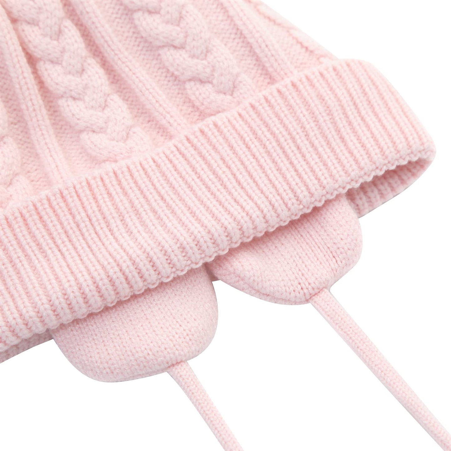 Duoyeree Baby Beanie With Pom-Pom Ears Newborn Earflap Hat For Toddler Boys Girls