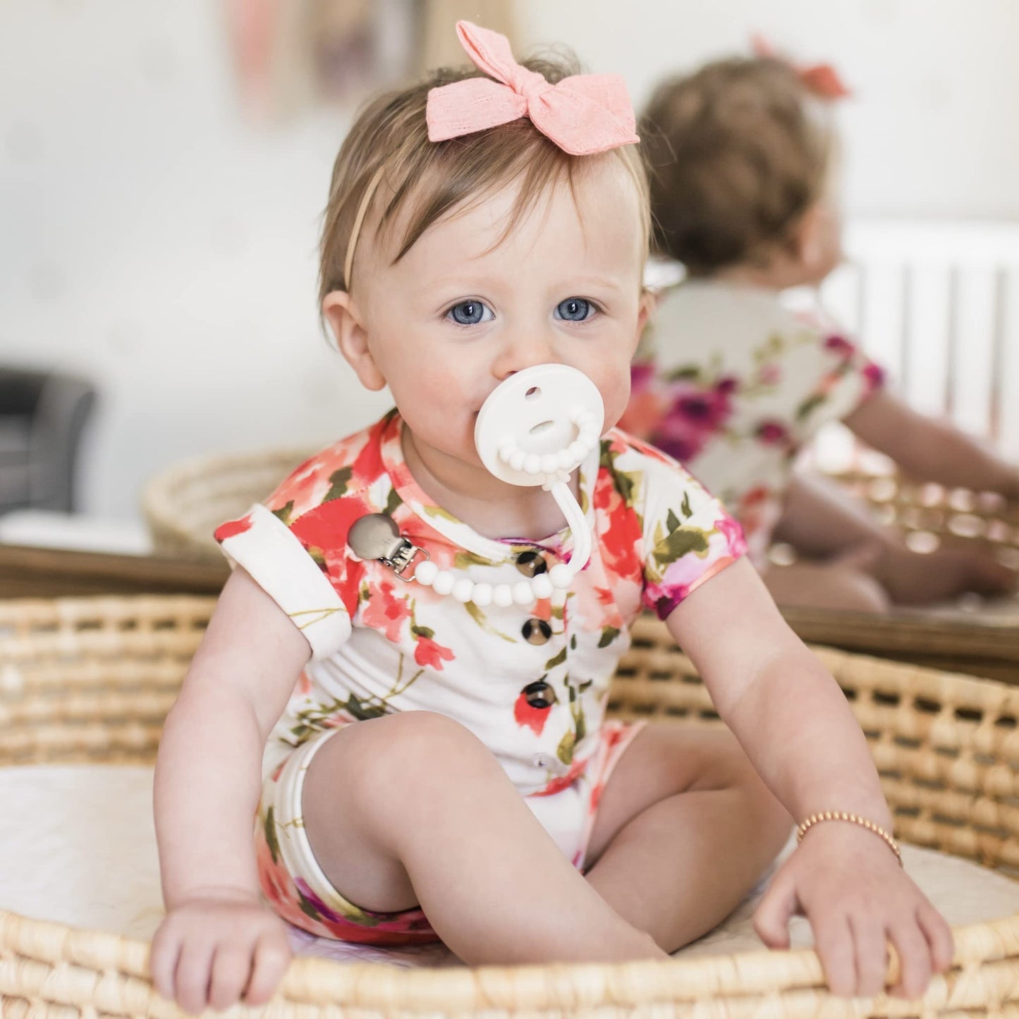 Ryan & Rose Cutie Pat Pacifier Teether (Starter Kit, Girl)