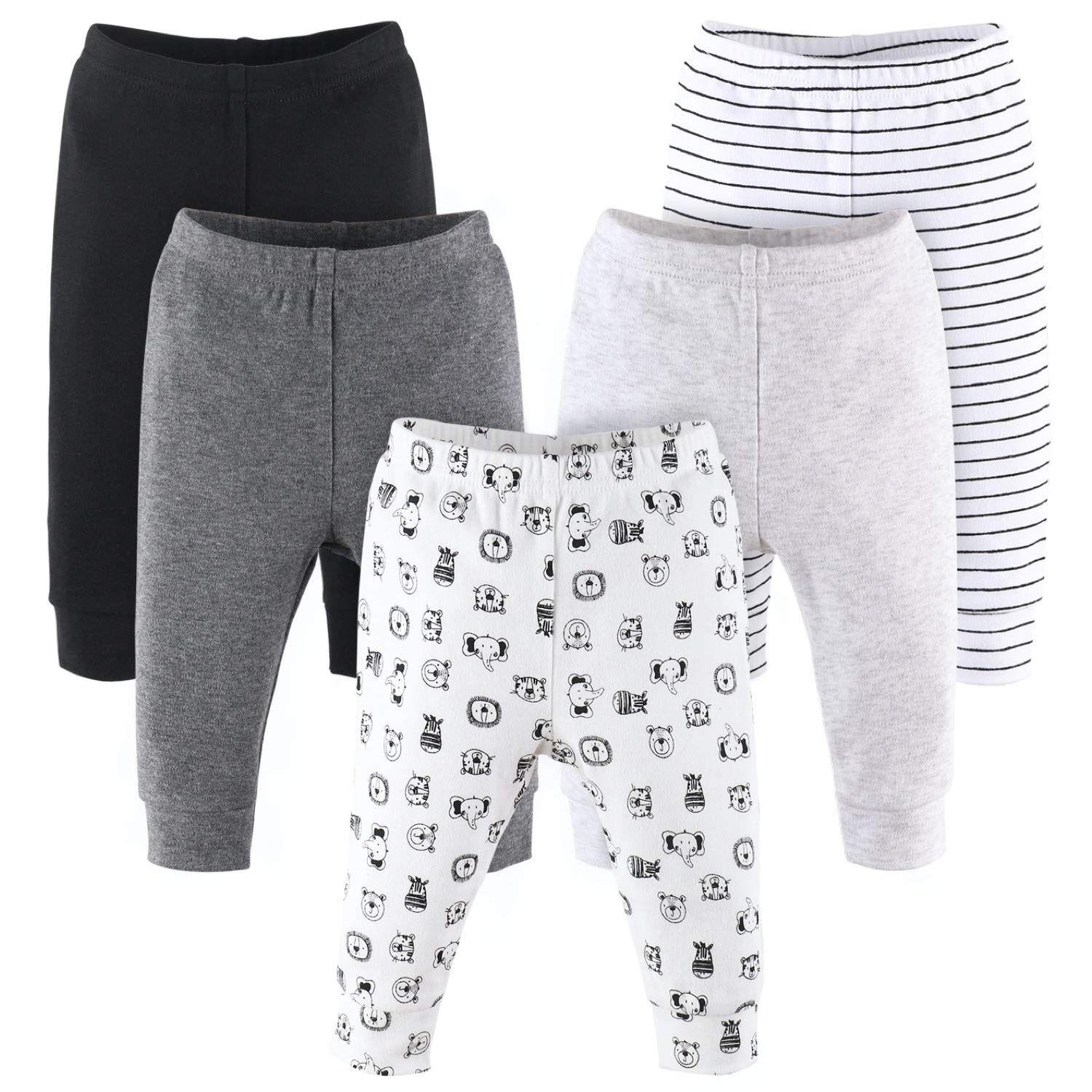 The Peanutshell 5 Pack Baby Boy Or Girl Pants Set - 100% Cotton Toddle – Cutebab WBBAPB089T75YB8