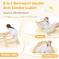 Costzon Climbing Toys For Toddlers, 2-In-1 Montessori Wooden Arch Climber Ladder Structure With Cozy Cushion, Children Indoor Ou