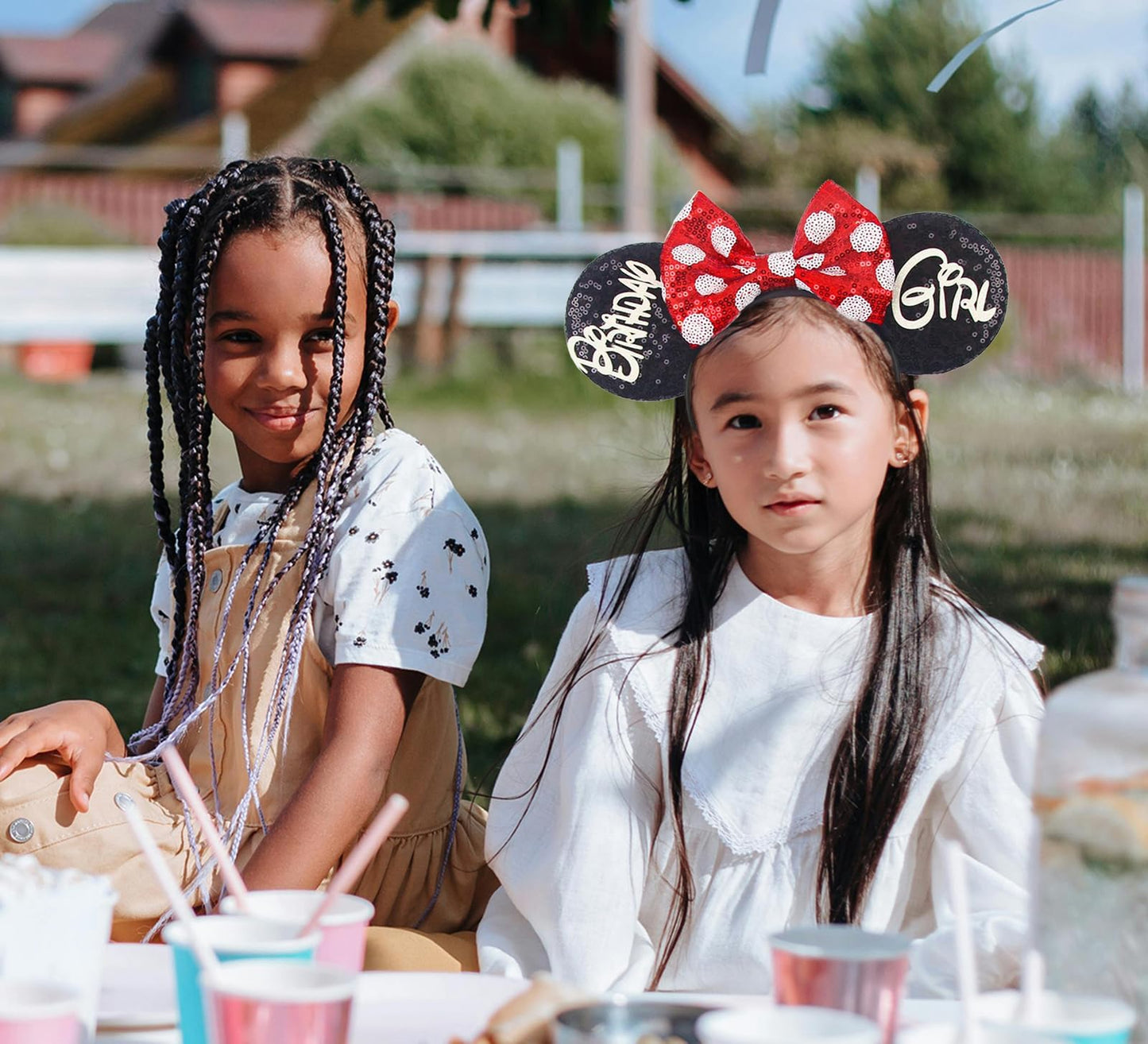 Razko Minnie Ears Headband In Halloween-Spider, Rose Gold, Iridescent & Silver Blue Rainbow Mouse Ears, One Size Fits All