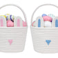 CubesLand Baby s First Easter Basket Set - 2-Piece Empty Bunny Buckets with Ears for Easter Egg Hunt, Boys & Girls, Babies & To