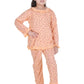 MMShopy Stylish Baby Girls Floral Print Hosiery Cotton Top & Pyjama Set (78 Years, Orange)