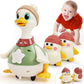 HOLA Baby Toys 6-12 Months Musical Dancing Duck Toy Set with Mama and Babys Tummy Time Toys, Crawling and Interaction Modes 1 Ye